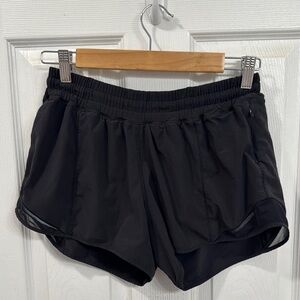 Lululemon hotty hot black shorts. Size 8. EUC